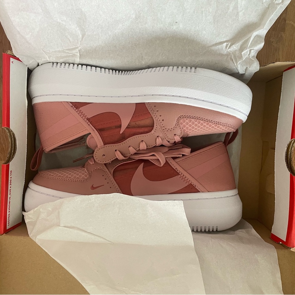 Nike Women's Court Vision Alta TXT Dusty Rose Slip-On Platform Sneakers - Picture 4 of 6